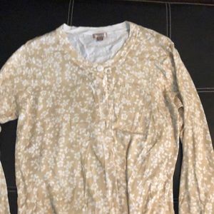 So cute I almost kept this one! Lightweight cardigan with white flowers.